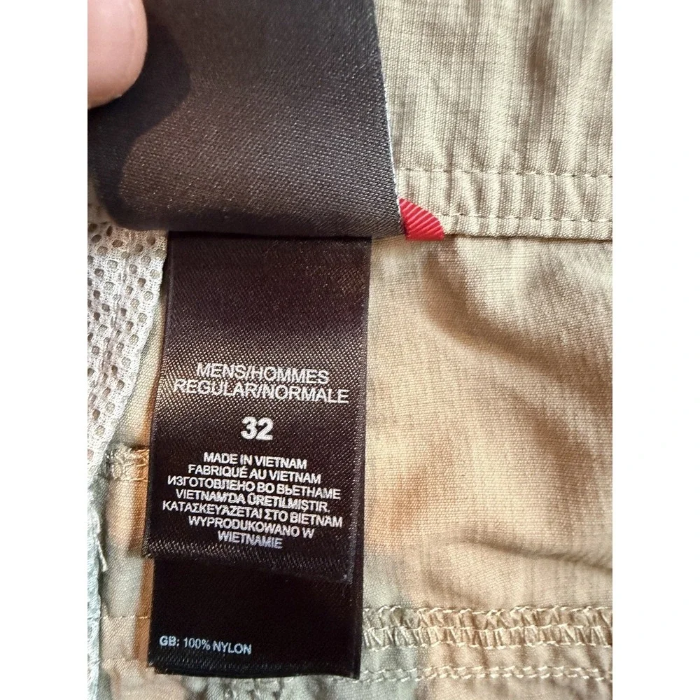 The North Face Mens 32 Horizon‎ Cargo Utility Shorts Beige Lightweight Hiking